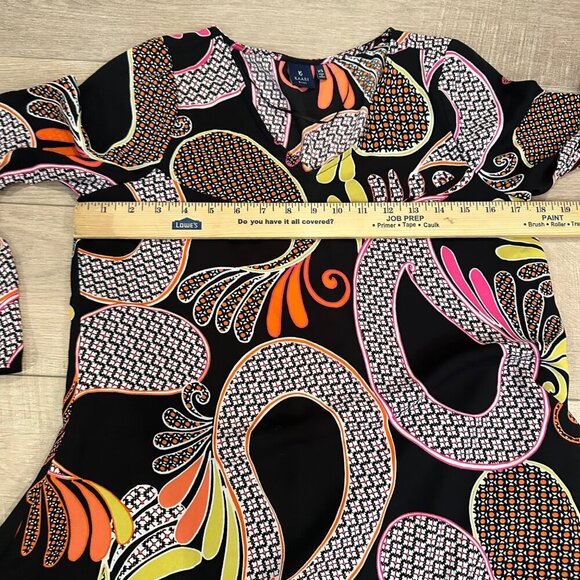 KAARI BLUE WOMENS RETRO DRESS BLACK AND PINK XS - Picture 4 of 7